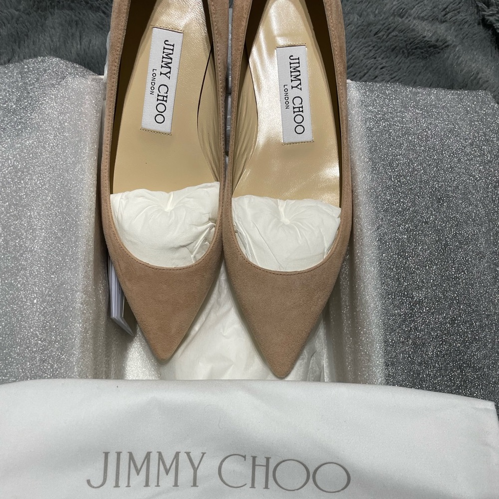 (SOLD) Jimmy Choo Alina Suede Flats
